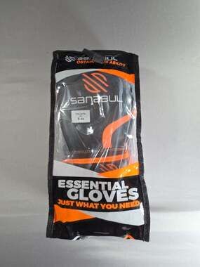 Sanabul Essential Gel Boxing Training Gloves - 8 oz, Black and Orange